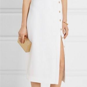 Cushnie et Ochs Button Embellished Skirt in white size 2